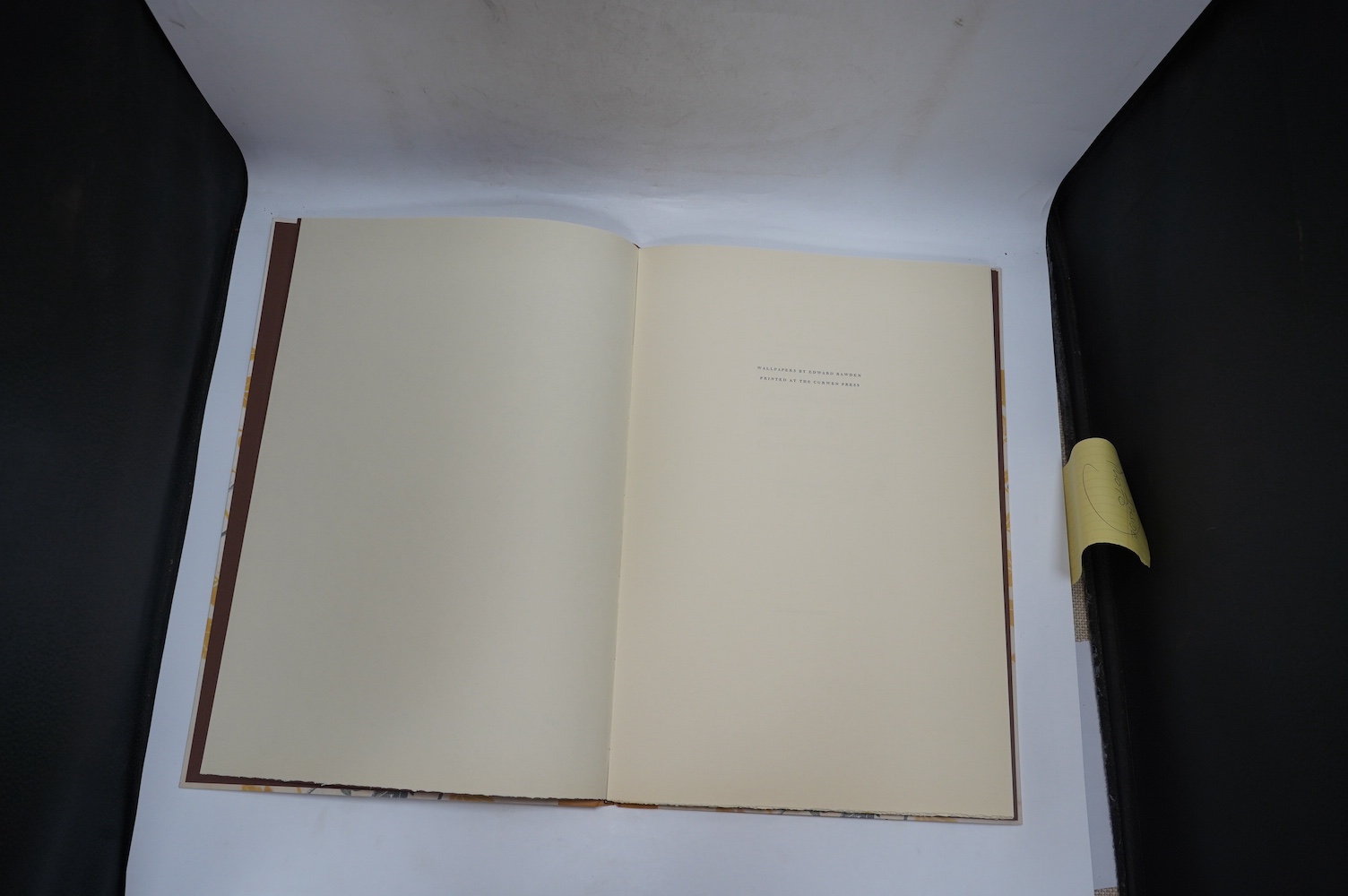Bawden, Edward and McKitterick, David - Wallpapers, number 8 of 40 copies with 2 additional original full sheets of wallpaper, signed by the author and Bawden, from an overall edition of 120, introduction by Bawden, 7 sp